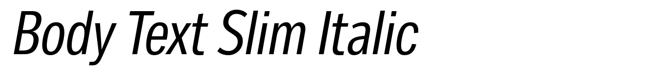 Body Text Slim Italic